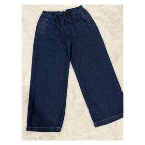 Zara Baggy Wide Leg Jeans with Drawstring - Size Large (EUC)